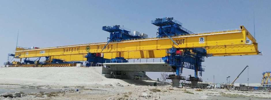 Doha link bridge deck erection gantry launching gantry launching girder