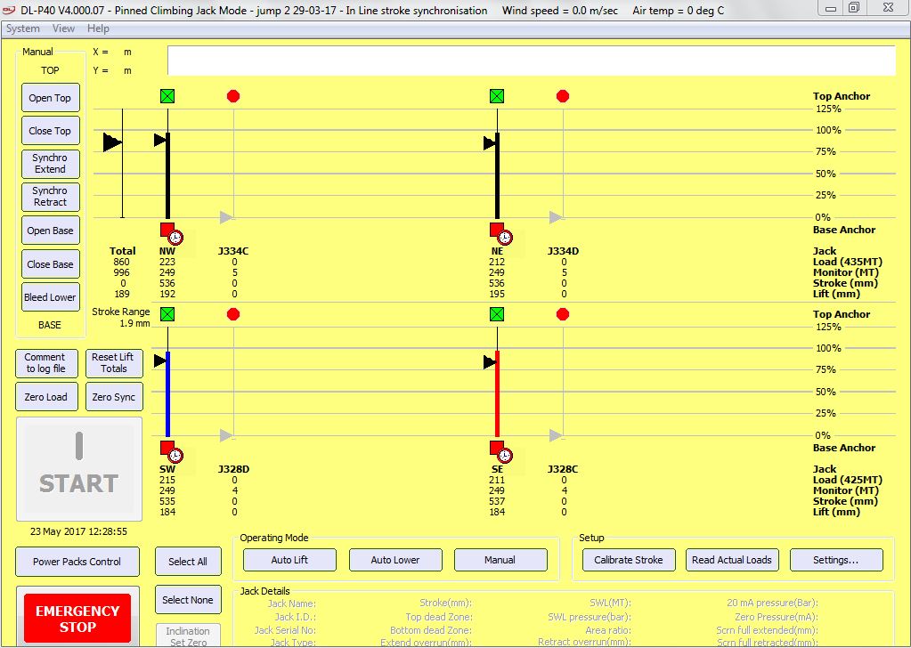 DL-P40 control screen